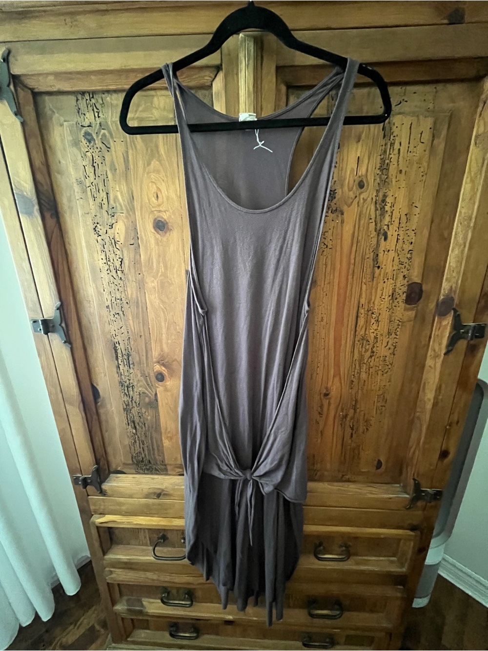 We The Free Sleeveless Scoop Neck Maxi in Plum/Grey size med